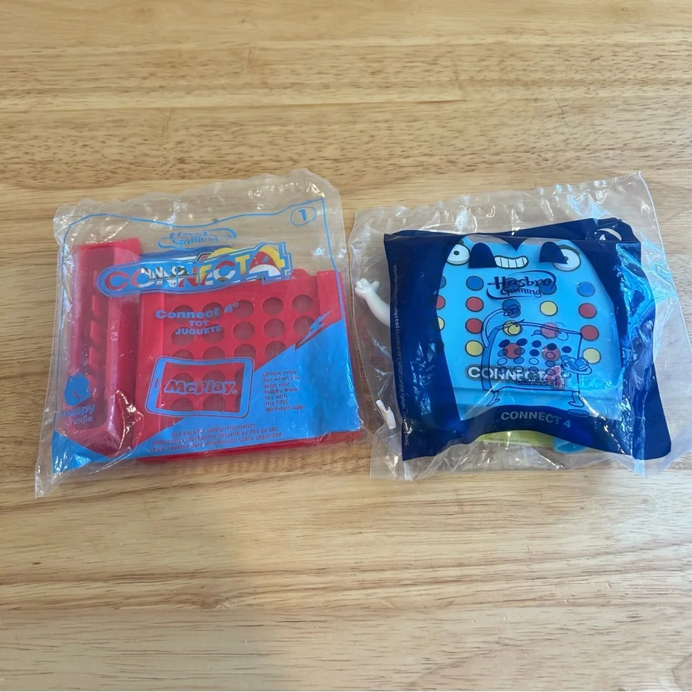 McDonalds Happy Meal Toy Hasbro Gaming #1 And #4 Two CONNECT 4 NEW Unopened 2018